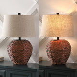 Alaro 24.5" Banana Leaf Basket LED Table Lamp