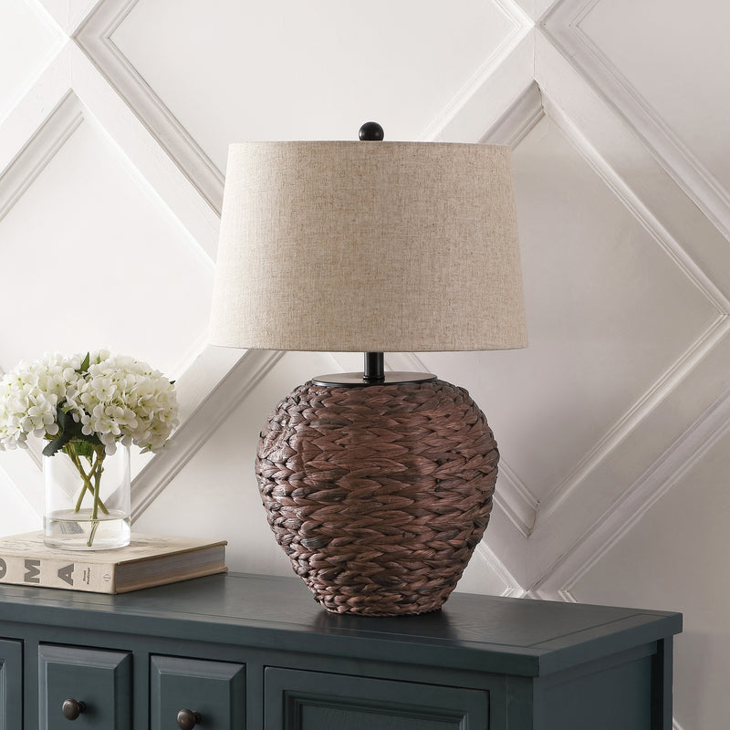 Alaro 24.5" Banana Leaf Basket LED Table Lamp