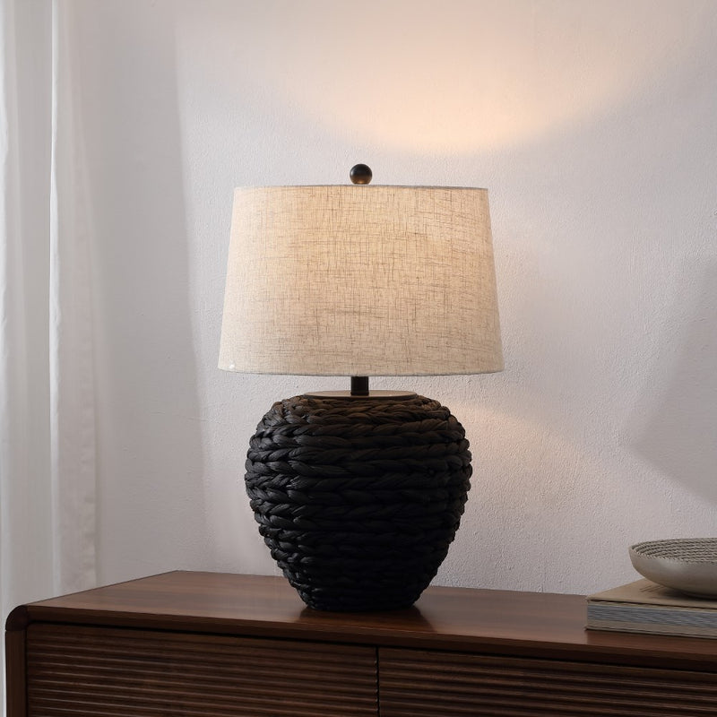 Alaro 24.5" Banana Leaf Basket LED Table Lamp