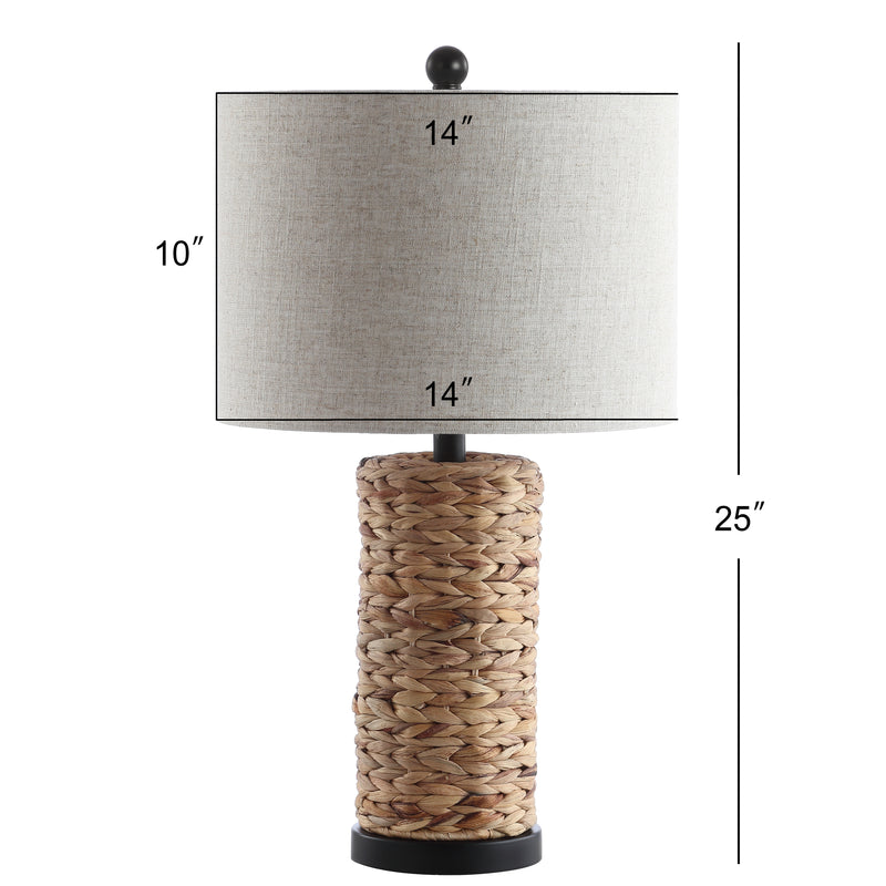 Elicia 25" Sea Grass LED Table Lamp Set 2