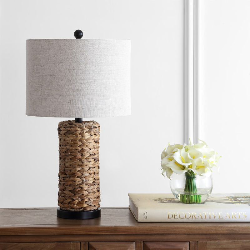 Elicia 25" Sea Grass LED Table Lamp Set 2