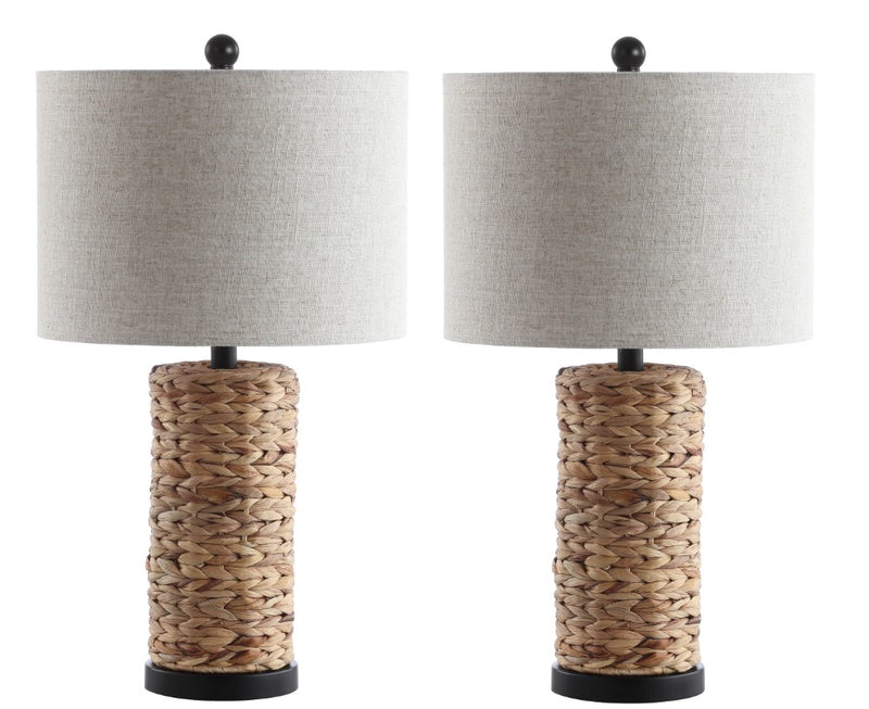 Elicia 25" Sea Grass LED Table Lamp Set 2