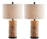 Elicia 25" Sea Grass LED Table Lamp Set 2