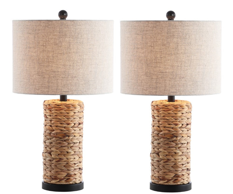 Elicia 25" Sea Grass LED Table Lamp Set 2