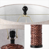 Elicia 25" Sea Grass LED Table Lamp Set 2
