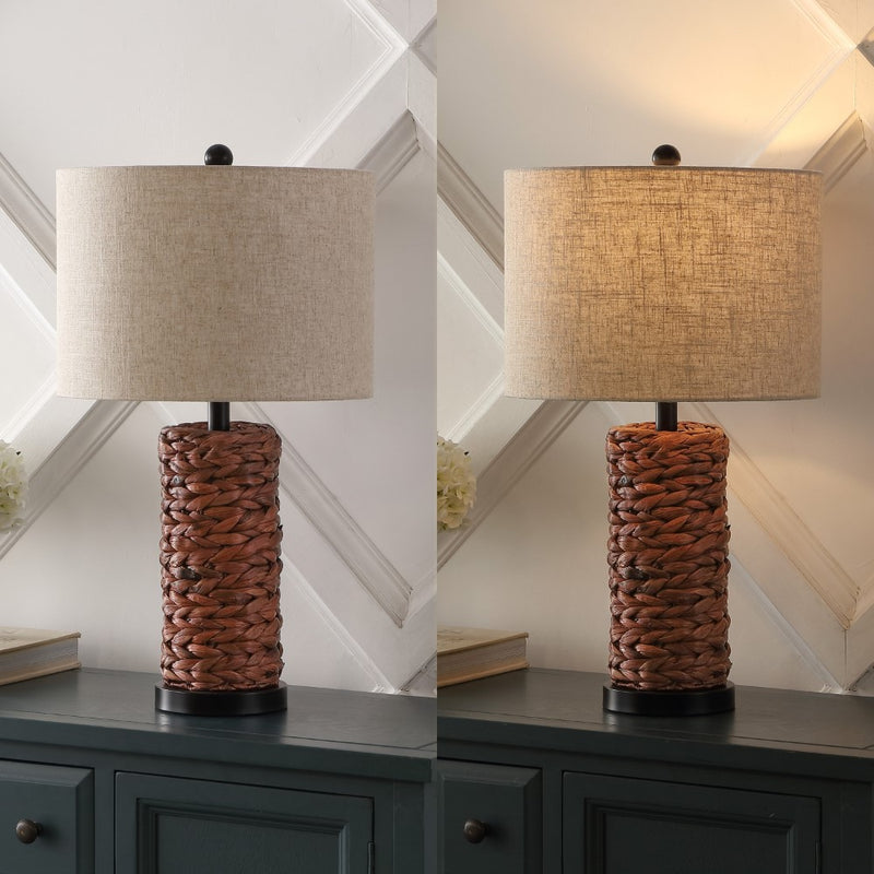 Elicia 25" Sea Grass LED Table Lamp Set 2
