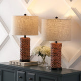 Elicia 25" Sea Grass LED Table Lamp Set 2