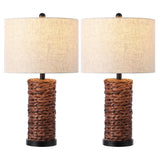 Elicia 25" Sea Grass LED Table Lamp Set 2