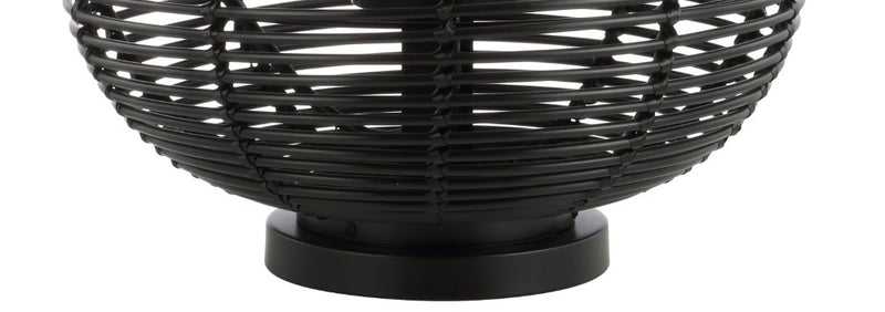 Kandella 26.7" Outdoor Woven Oval Asian LED Lantern - JONATHAN Y