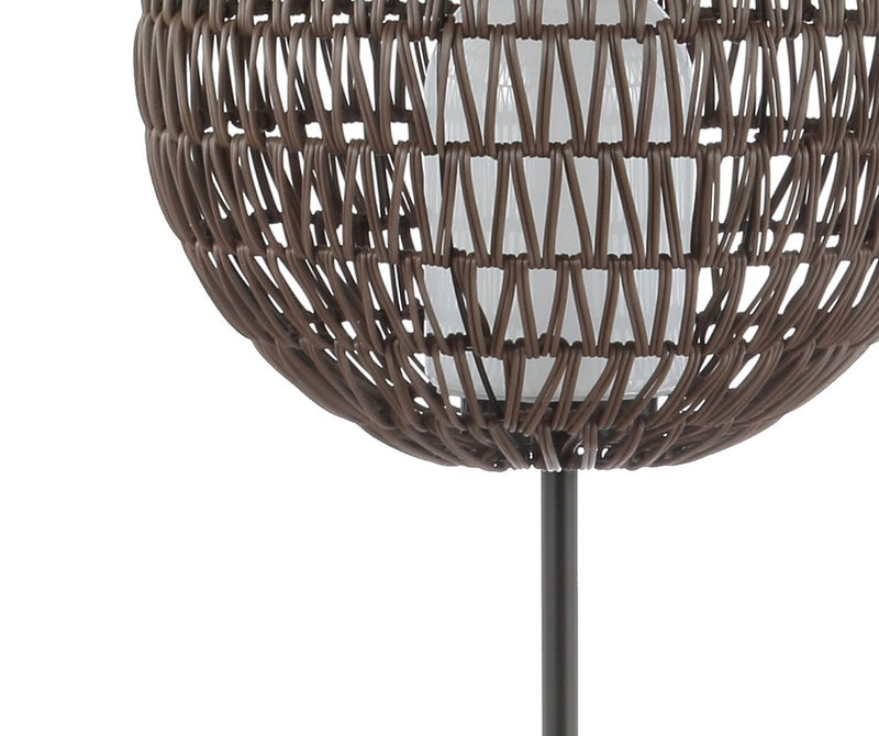 Bea 61" Outdoor Woven Globe LED Floor Lamp - JONATHAN Y