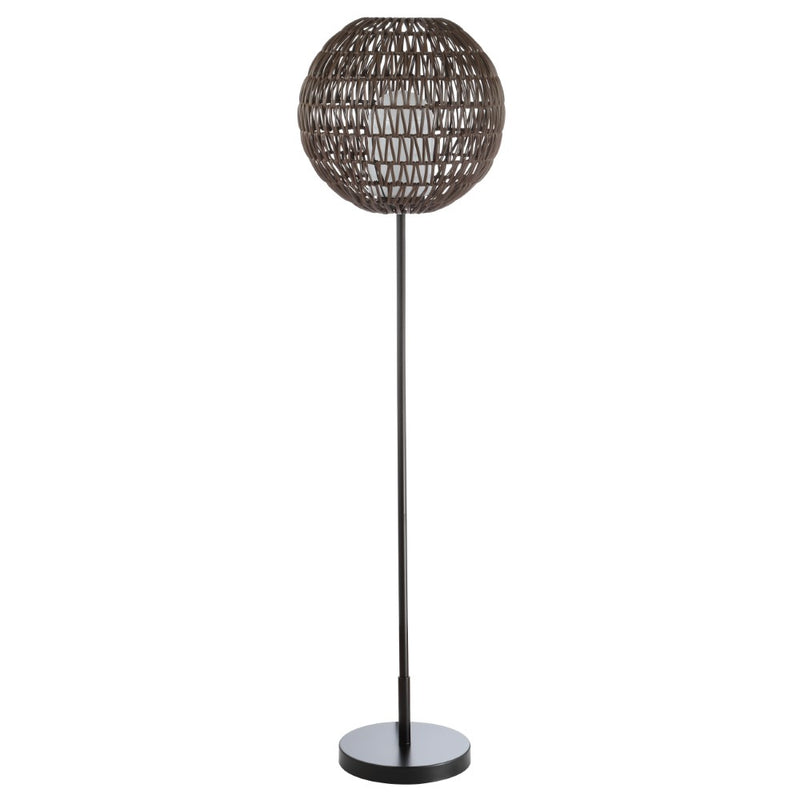 Bea 61" Outdoor Woven Globe LED Floor Lamp - JONATHAN Y