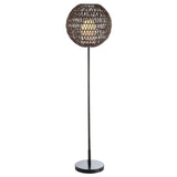 Bea 61" Outdoor Woven Globe LED Floor Lamp - JONATHAN Y