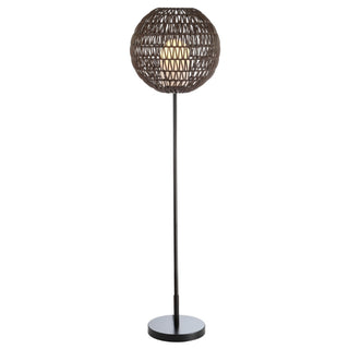 Bea 61" Outdoor Woven Globe LED Floor Lamp - JONATHAN Y