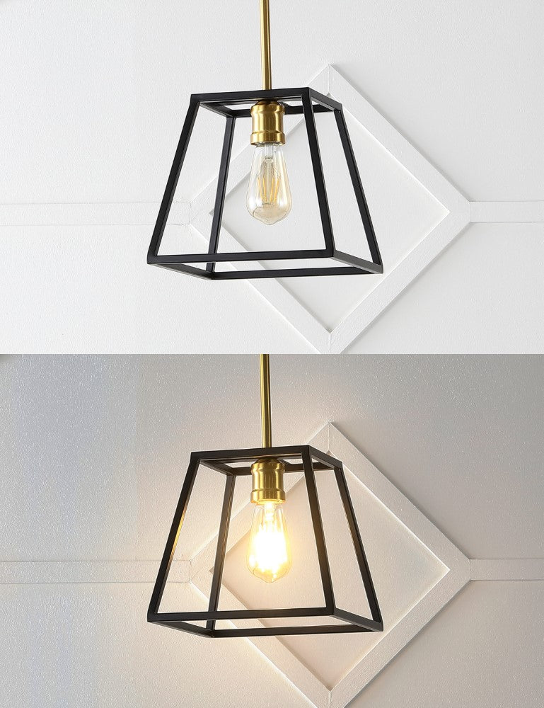 Lloyd Farmhouse Industrial Iron LED Pendant - JONATHAN Y