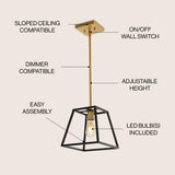 Lloyd Farmhouse Industrial Iron LED Pendant