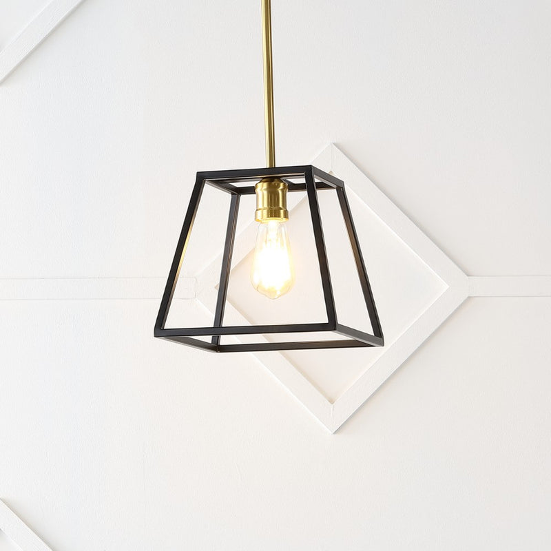Lloyd Farmhouse Industrial Iron LED Pendant - JONATHAN Y