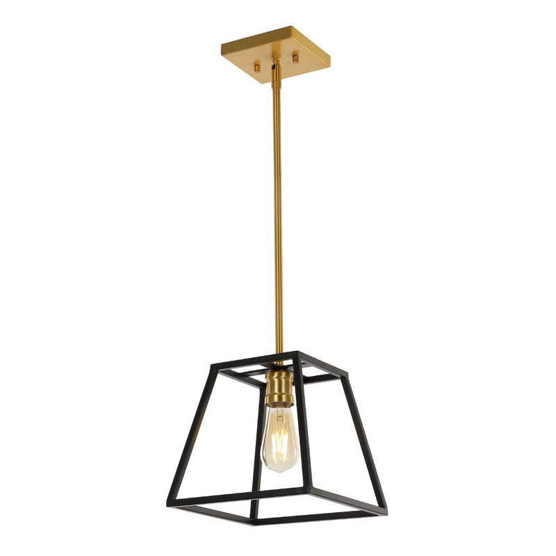 Lloyd Farmhouse Industrial Iron LED Pendant - JONATHAN Y