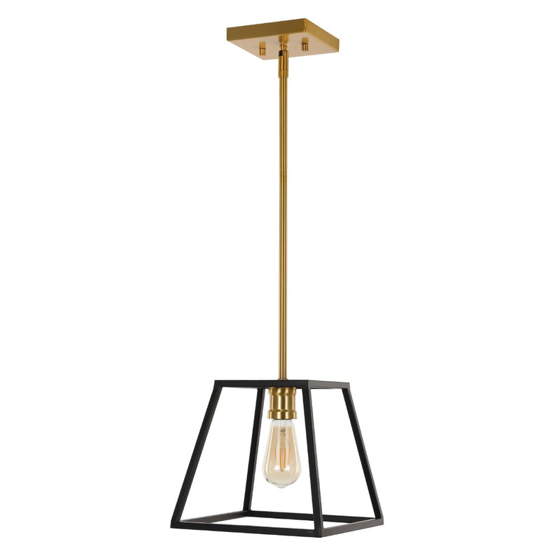 Lloyd Farmhouse Industrial Iron LED Pendant - JONATHAN Y