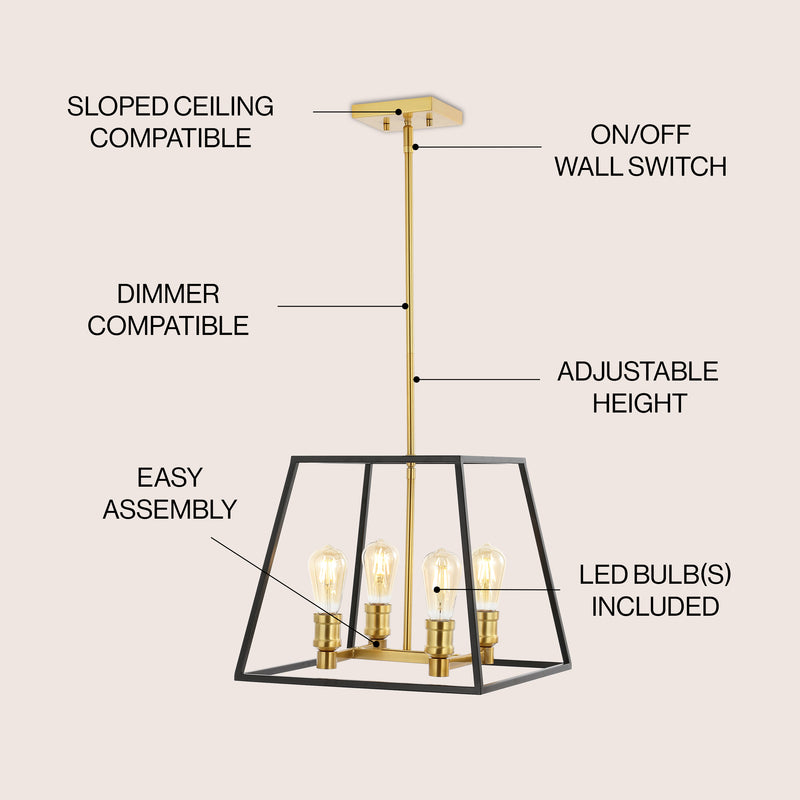 Lloyd Farmhouse Industrial Iron LED Pendant