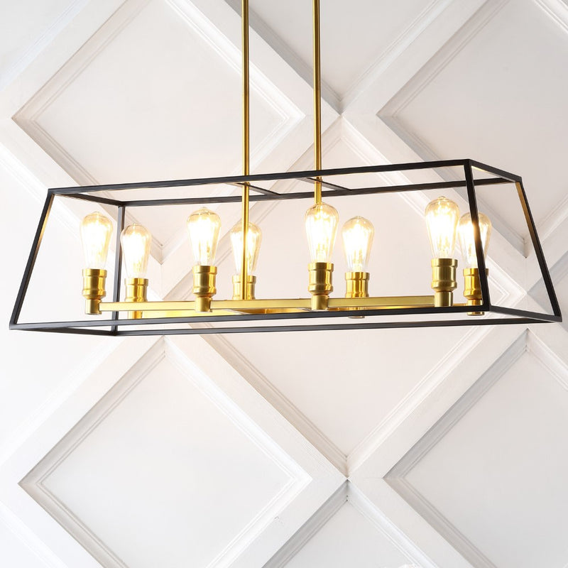 Lloyd Farmhouse Industrial Iron LED Pendant - JONATHAN Y