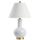 Han 27" Ceramic/Iron Contemporary USB Charging LED Table Lamp - JONATHAN Y