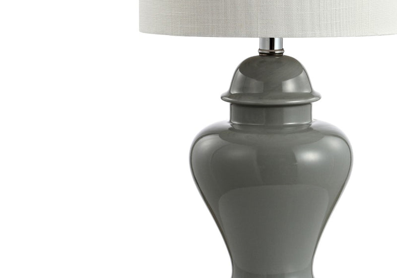 Qin 22" Ceramic/Iron Classic Cottage LED Table Lamp - JONATHAN Y