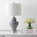 Qin 22" Ceramic/Iron Classic Cottage LED Table Lamp - JONATHAN Y