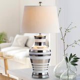 Zilar Striped 28.75" Ceramic/Iron Classic Modern LED Table Lamp - JONATHAN Y