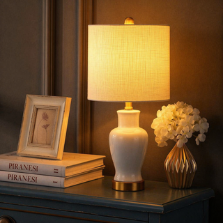 Chi 21" Ceramic/Iron Modern Classic LED Table Lamp