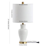 Chi 21" Ceramic/Iron Modern Classic LED Table Lamp - JONATHAN Y