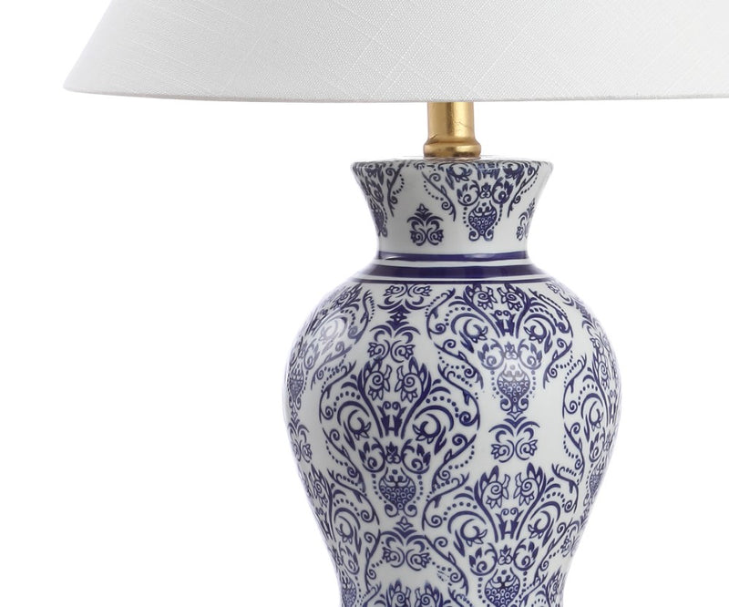 Xia 21" Ceramic/Iron Classic Modern LED Table Lamp - JONATHAN Y