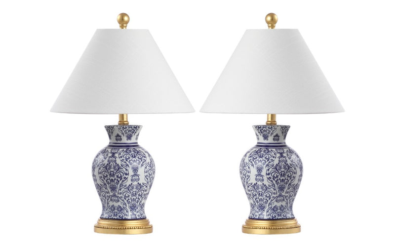 Xia 21" Ceramic/Iron Classic Modern LED Table Lamp - JONATHAN Y