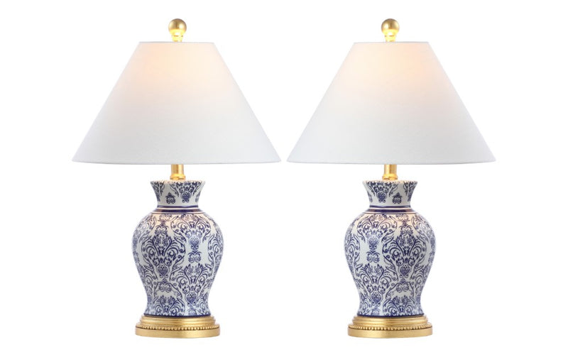 Xia 21" Ceramic/Iron Classic Modern LED Table Lamp - JONATHAN Y