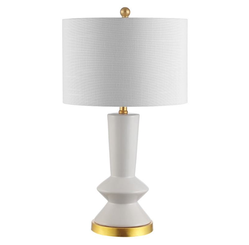 Ziggy 27" Ceramic/Iron Contemporary Glam LED Table Lamp - JONATHAN Y
