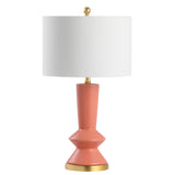 Ziggy 27" Ceramic/Iron Contemporary Glam LED Table Lamp - JONATHAN Y