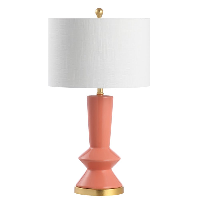 Ziggy 27" Ceramic/Iron Contemporary Glam LED Table Lamp - JONATHAN Y