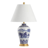 Zhou 26.5" Ceramic/Iron Traditional Cottage LED Table Lamp - JONATHAN Y