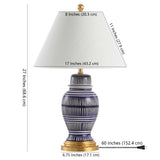 Reed 27" Ceramic/Iron Modern Coastal LED Table Lamp - JONATHAN Y