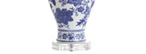 Song 21.5" Ceramic/Crystal Chinoiserie Floral LED Table Lamp - JONATHAN Y