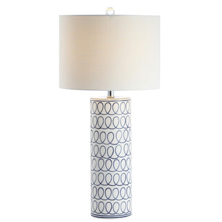 Loop 28.75" Ceramic Modern Column LED Table Lamp - JONATHAN Y