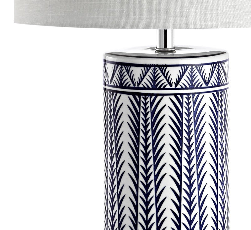 Sulka 27" Ceramic/Iron Contemporary USB Charging LED Table Lamp - JONATHAN Y