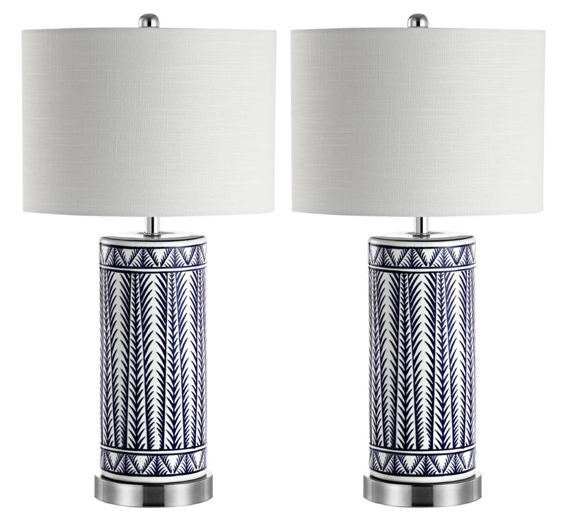 Sulka 27" Ceramic/Iron Contemporary USB Charging LED Table Lamp - JONATHAN Y