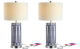 Sulka 27" Ceramic/Iron Contemporary USB Charging LED Table Lamp - JONATHAN Y