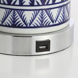 Sulka 27" Ceramic/Iron Contemporary USB Charging LED Table Lamp - JONATHAN Y
