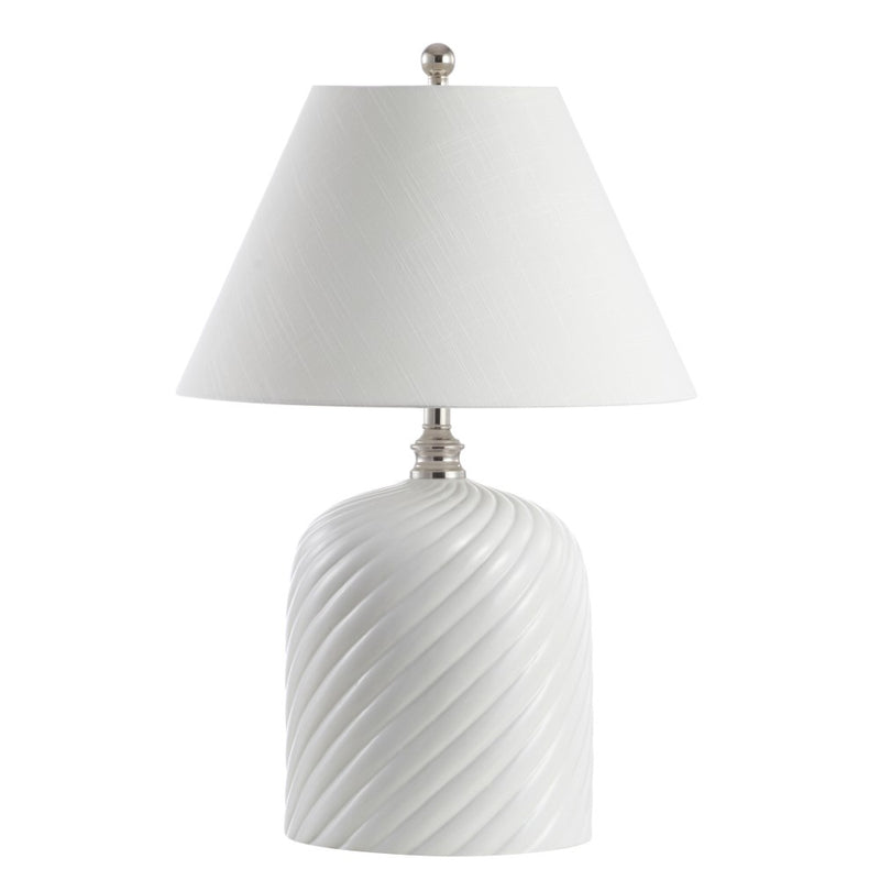 Serge Swirl 28.5" Ceramic Bohemian Glam LED Table Lamp - JONATHAN Y