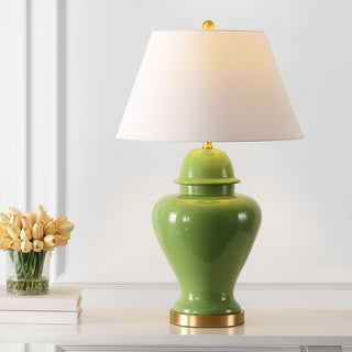 Sagwa 33" Ceramic/Iron Modern Classic LED Table Lamp - JONATHAN Y