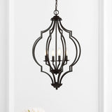 Selema 19" Iron Adjustable Ogee Lantern LED Pendant - JONATHAN Y