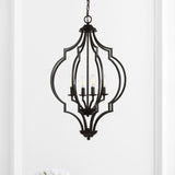 Selema 19" Iron Adjustable Ogee Lantern LED Pendant - JONATHAN Y