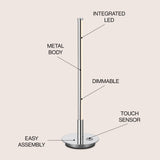 Keira 16.5" LED Integrated Table Lamp - JONATHAN Y