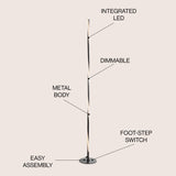 Pilar 63.75" LED Integrated Floor Lamp - JONATHAN Y
